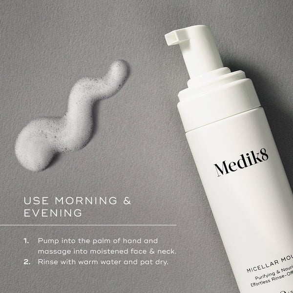Medik8 Clarifying Foam 150ml – AHA/BHA Exfoliating Cleanser for Blemish-Prone Skin