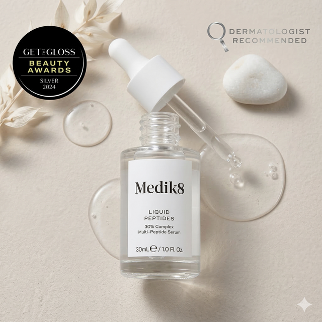 Medik8 Liquid Peptides 30ml – 10-Peptide Anti-Ageing Serum for Fine Lines
