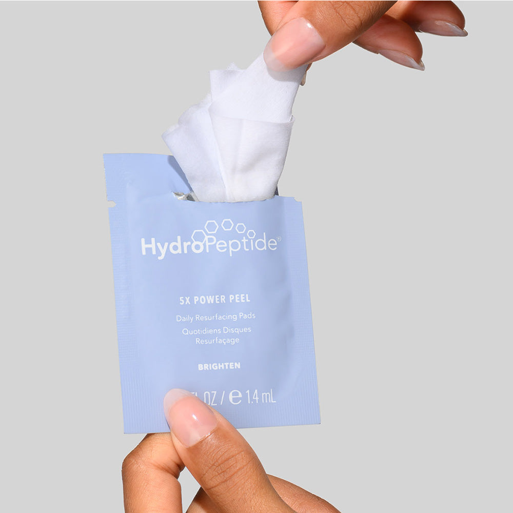 HydroPeptide 5X Power Peel Daily Resurfacing Pads jar of 30 treatments