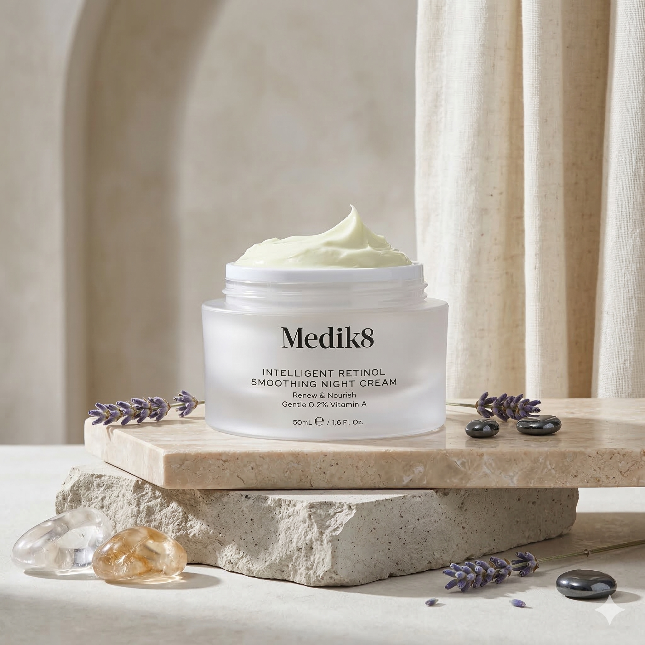 Medik8 Intelligent Retinol Smoothing Night Cream 50ml – 2-in-1 Retinol & Antioxidant Night Moisturiser