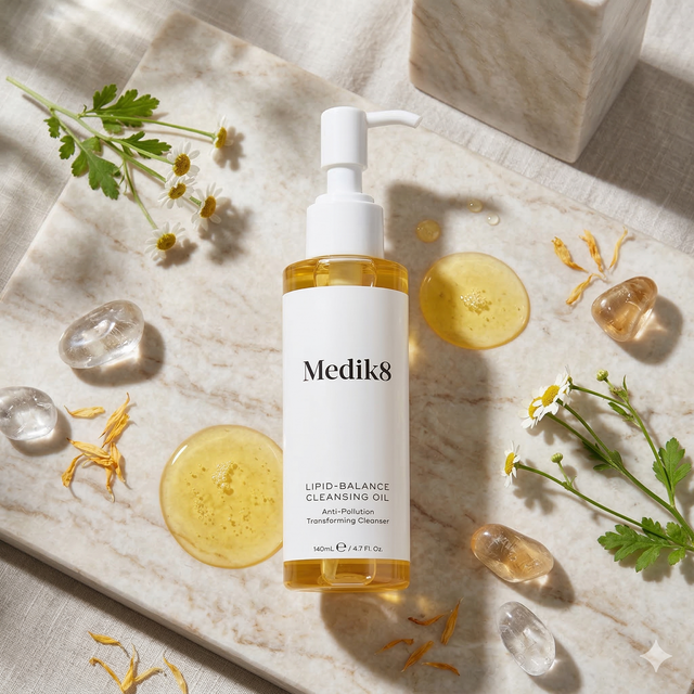 Medik8 Lipid Balance Cleansing Oil 140ml – Makeup Removing Oil-to-Milk First Cleanser