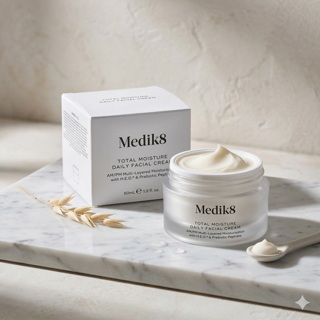 Medik8 Total Moisture Daily Facial Cream 50ml – Fragrance-Free 100-Hour Hydrating Moisturiser