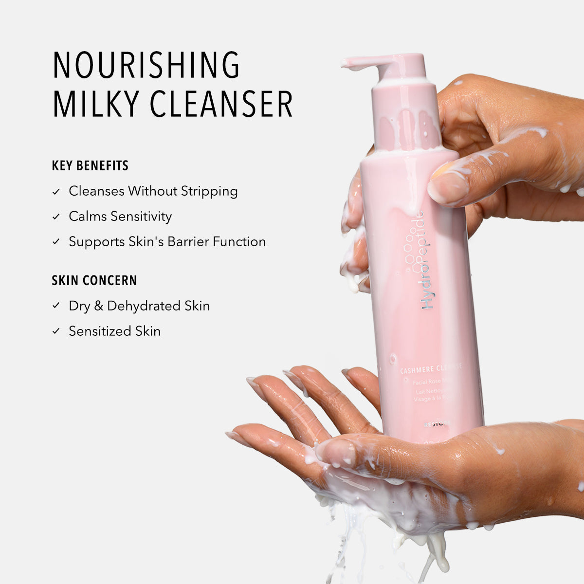 HydroPeptide Cashmere Cleanse Facial Rose Milk 200ml – view 3