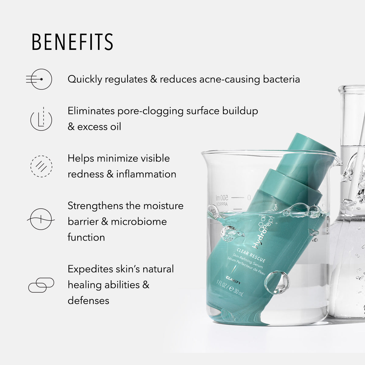 HydroPeptide Clear Rescue Peptide Acne Serum 30ml – view 5