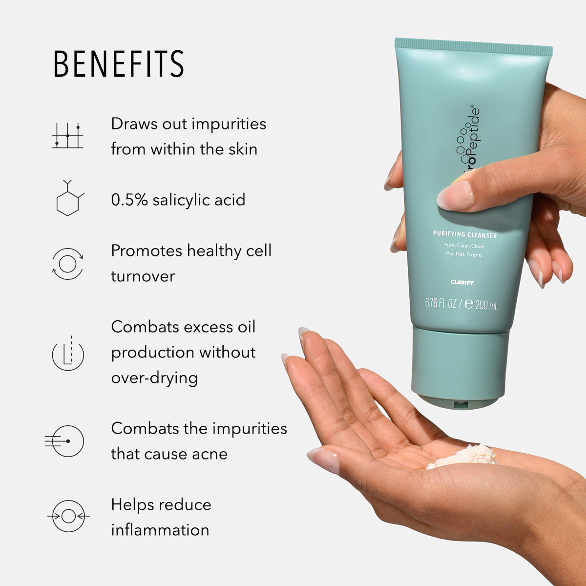 HydroPeptide Purifying Facial Cleanser 200ml – view 5