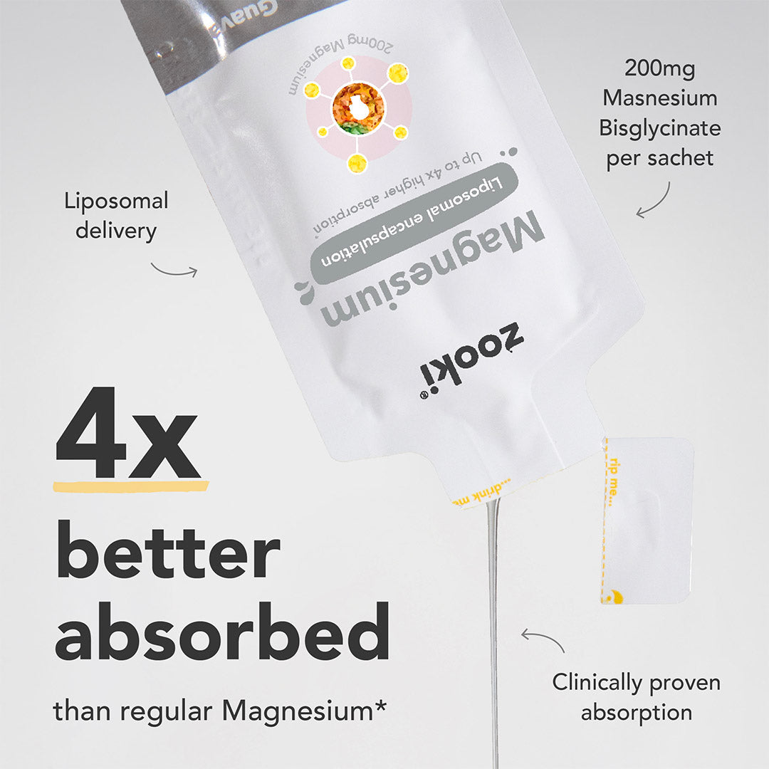 Zooki Liposomal Magnesium Bisglycinate 2,000mg Pineapple liquid sachets