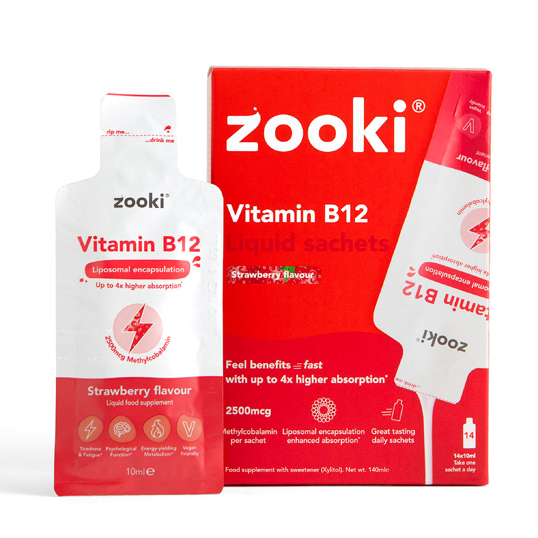 Zooki Liposomal Vitamin B12 2,500mcg Strawberry liquid sachets