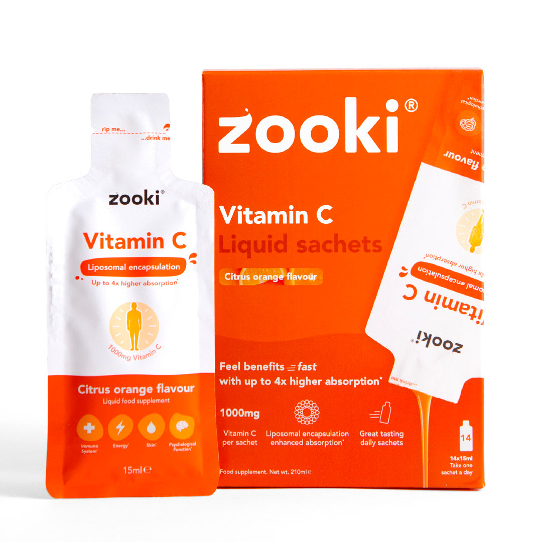 Zooki Liposomal Vitamin C 1,000mg Citrus Orange liquid sachets