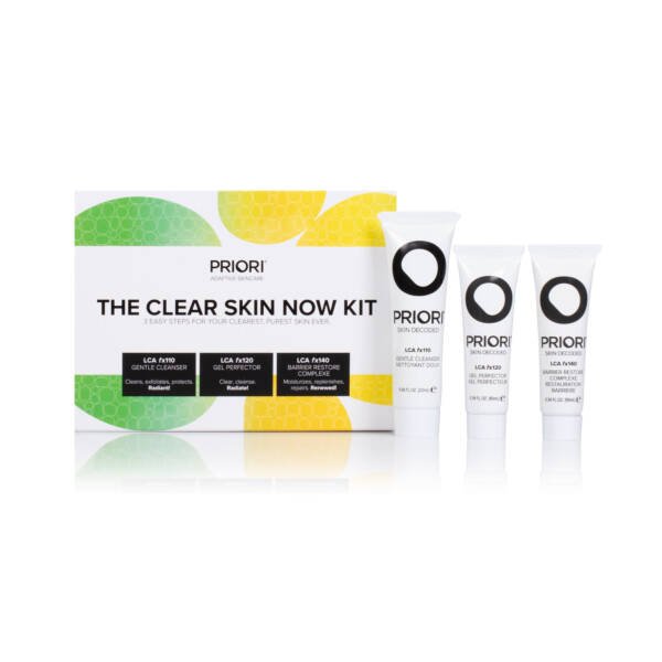 Priori THE CLEAR SKIN NOW KIT (Gentle Cleanser, Gel Perfector, Barrier Restore) 20/10/10 ML